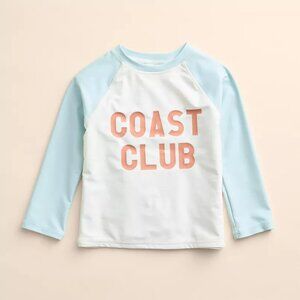 Girl's Little Co. by Lauren Conrad Raglan Coast Club Rash Guard, Size: 12
